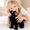 Realistic Simulation Goat Plush Toy Soft Stuffed Animal with Curved Horns and Fluffy Fur for Children Gift Home Decoration Collectible