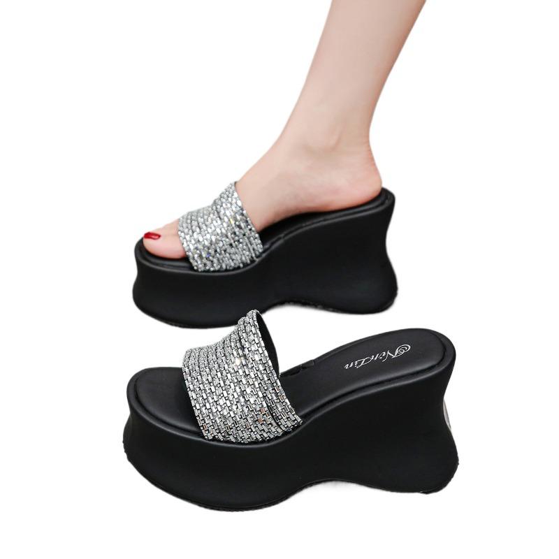 Fashion Leopard Women Wedges Platform Slippers New Sandals Sexy Fashion Summer Shoes Dress Party Shoes Designer 2025 Trend Woman Pumps