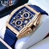LIGE Mens Watches Sports Silicone Watch Men Luminous Chronograph Waterproof Watch for Men Male Clock Relogios Masculino+Box