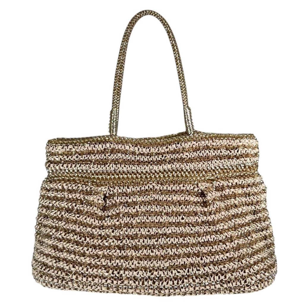 Anteprima Wire Bag Tote Bag Wire Gold X Beige Women Used