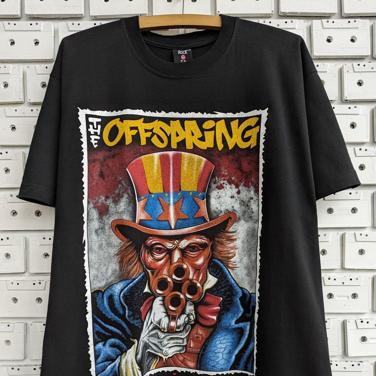Vintage 00s The Offspring Americana T shirt Skate Punk Alternative Rock Melodic Hardcord Band Bootleg Merch Tee Size L 4XL