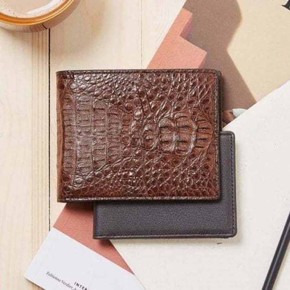 

Daks Brown Crocodile Leather Wallet [25fw]dbwa5f718w3 Single option