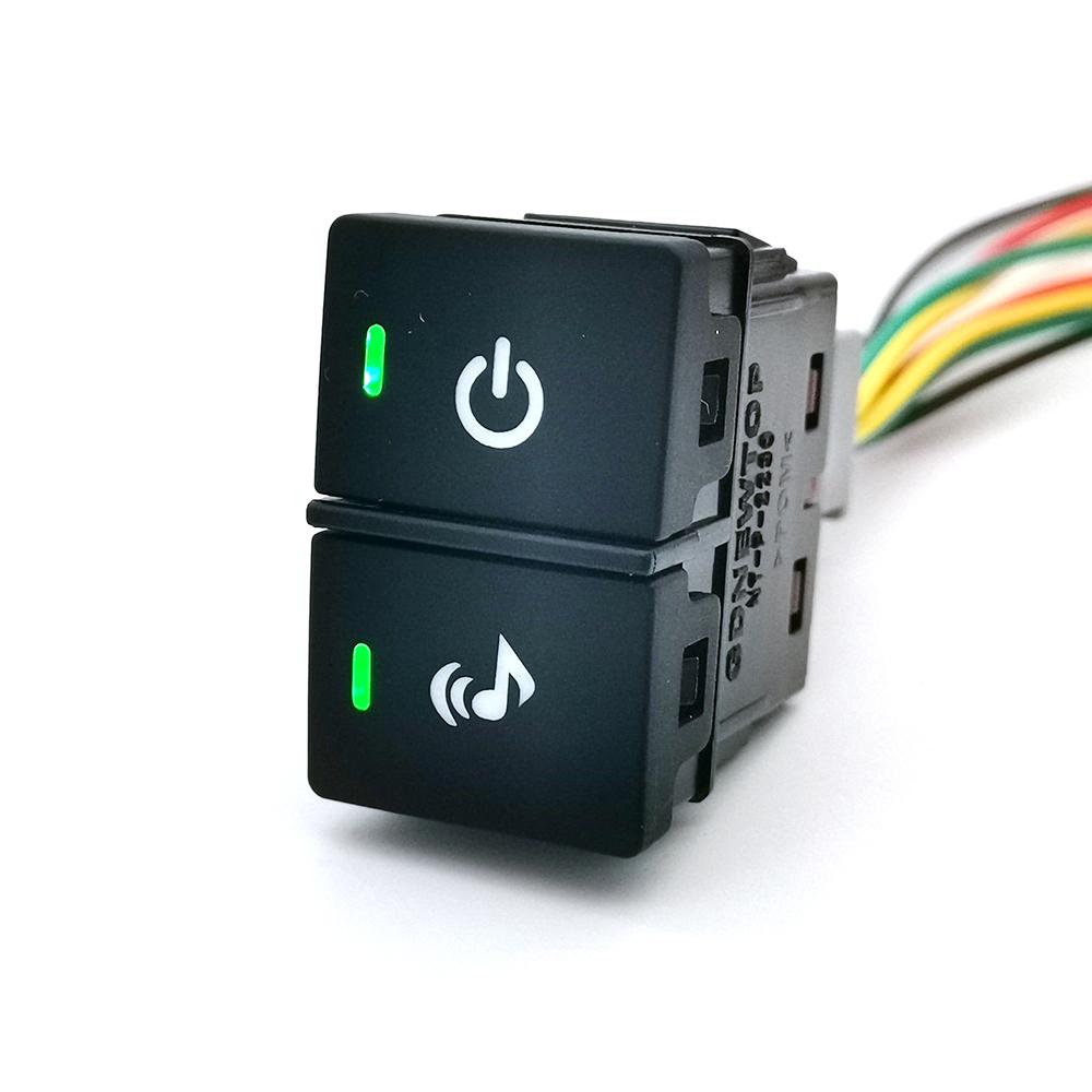 1 PC Car Power LED Light Front Rear Fog Lamps Music Mirror Heating Dual Control On Off Switch Button with Wire for Honda Switches4