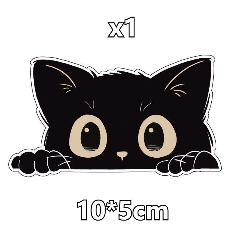 

Аксессуары для наклеек на автомобиль Бедный кот ворует, смотрит большими глазами, виниловая наклейка для стайлинга автомобиля, водонепроницаемые ПВХ наклейки