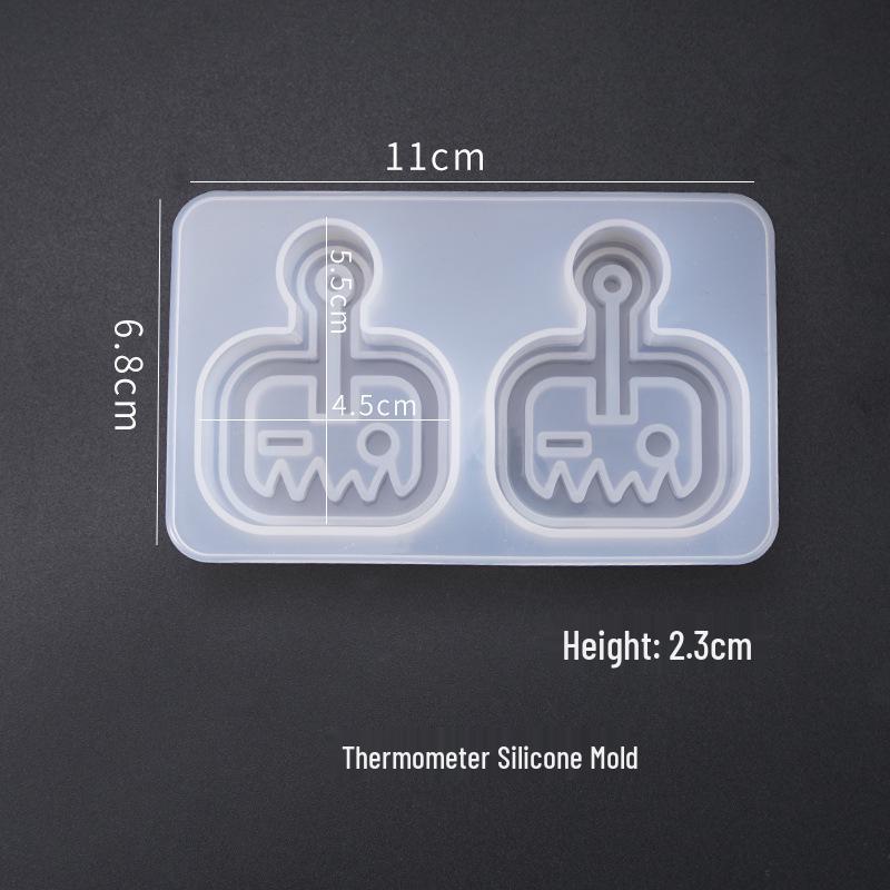 

Poppy DIY Crystal Resin Mold - Thermometer Footprint Carrot Silicone Ornament