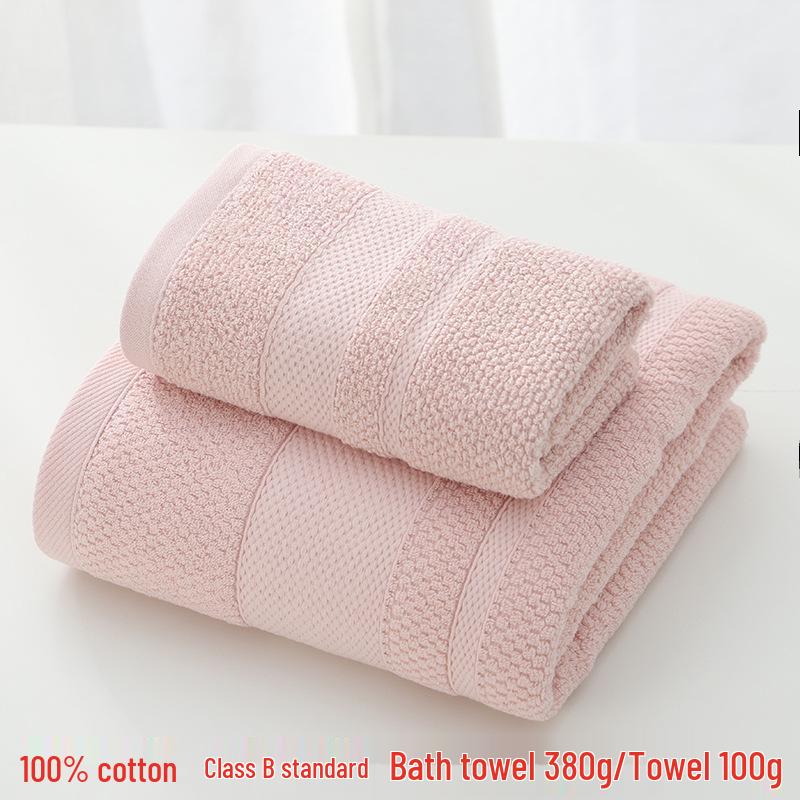 Quick-Dry Pure Cotton Bath Towel: Absorbent, Thick, Large, for Men and Women 34*74cm Towel