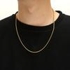2MM 2.5MM 3MM Box Chains Stainless Steel Necklace DIY Long Necklaces Zircon for Women Men Statement 45CM-75CM
