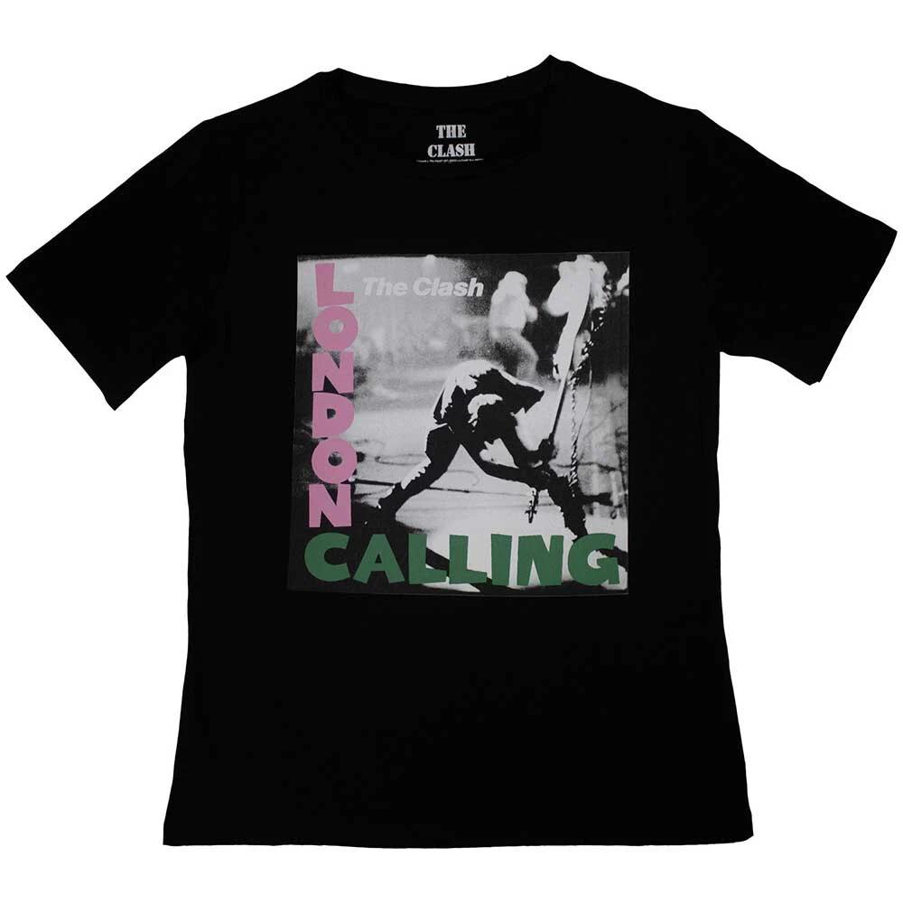 The Clash - London Calling - Ladies Junior Black T-shirt M
