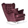 Gaja Rocking Chair, Scandinavian, Family Meble, Purple, Ruby