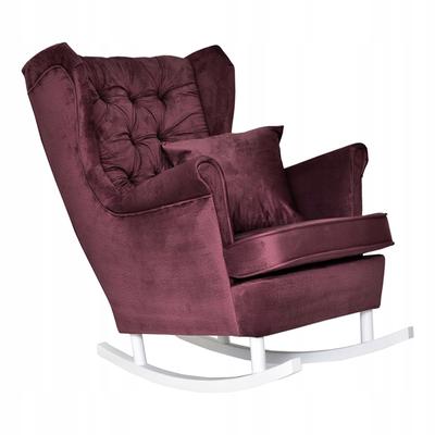 Gaja Rocking Chair, Scandinavian,, Purple, Ruby