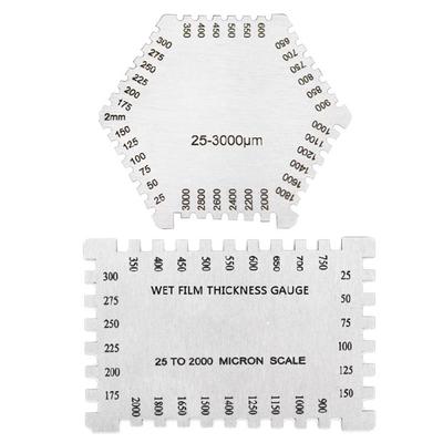 25-3000um Thickness Gauge High Precision Hexagon Wet Film Comb Accuracy 0.05mm