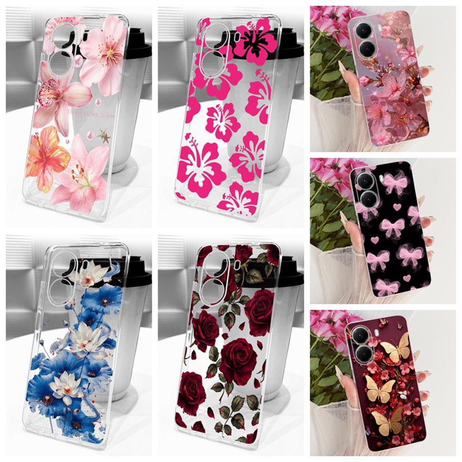 Case For Xiaomi Poco X7 Pro Cover X 7Pro Transparent Butterfly Painting Soft Back Cases For Xiaomi PocoX7 X 7 Pro 5G Clear Capa