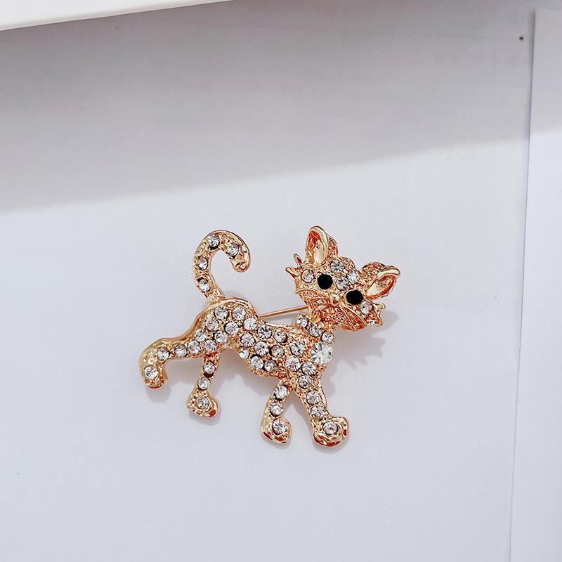 

Брошь Котенок со стразами: Универсальная заколка для корсажа для женской моды