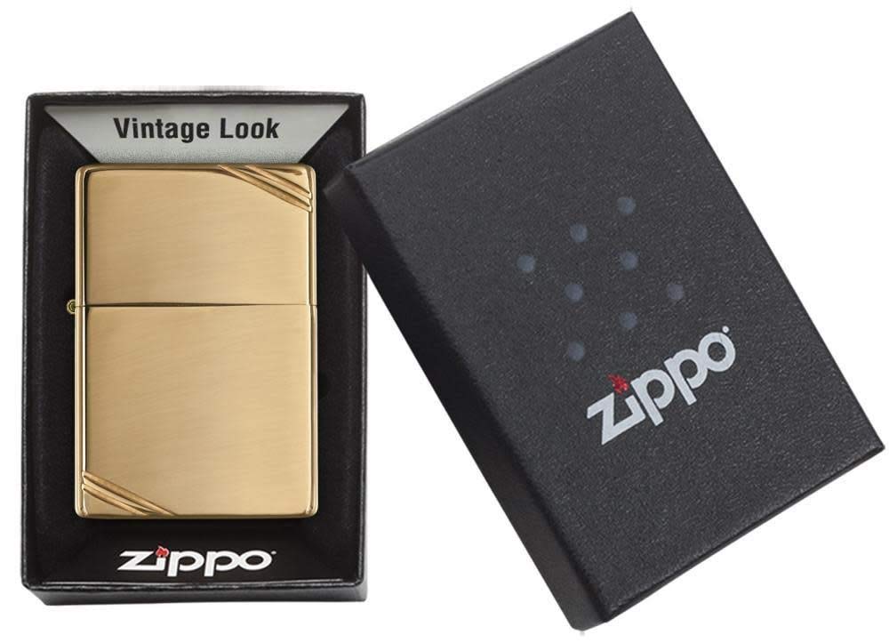 ZIPPO Flat 270 Brass Polished Official Import Lighter, Plain, Top, Series, Finish,