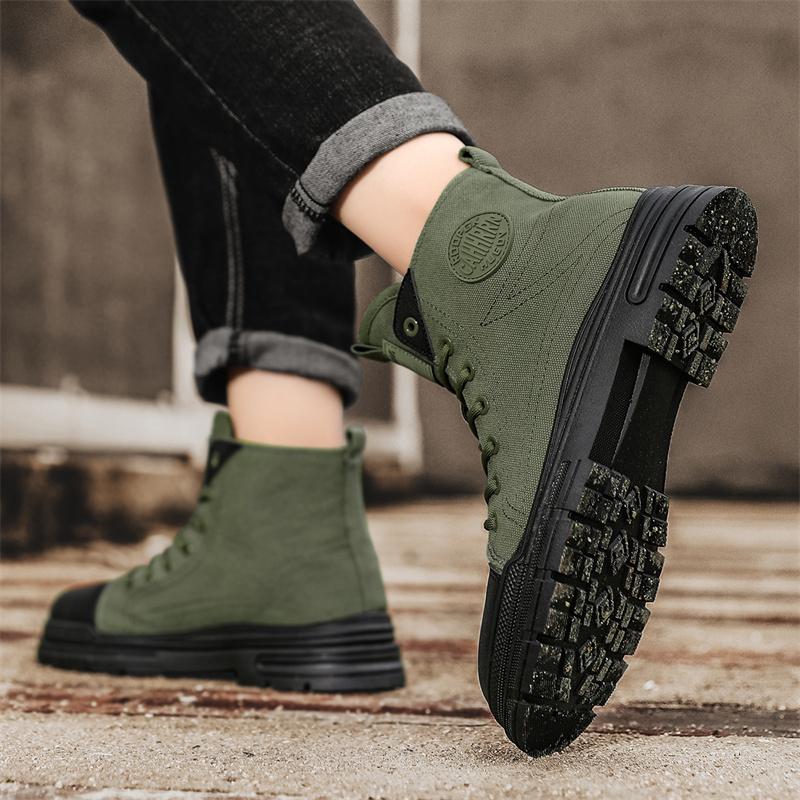 Fashion CYYTL Mens Boots Casual Canvas Shoes Winter Designer Luxury Ankle Platform Motorcycle Chelsea Tactical Cowboy Combat Work Hiking