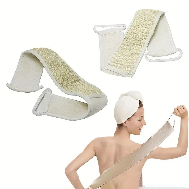 Peeling-Körperwäscher - Weiches Waschlappen für die Entfernung abgestorbener Haut & Trockenbürsten | Langer Badeschwamm mit Band für Dusche & Spa