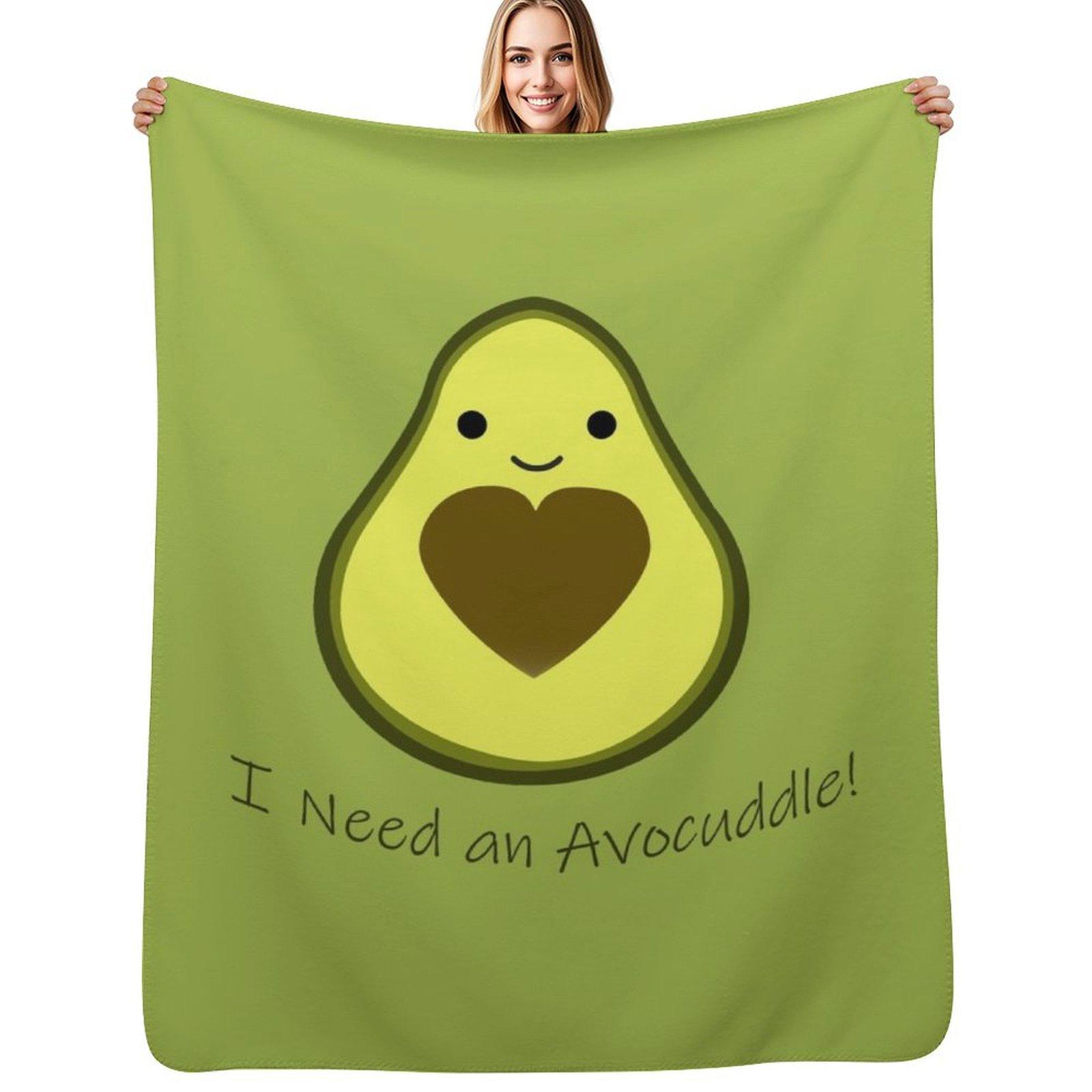 

I Need an Avocuddle Cute Kawaii Avocado Throw Blanket All Season Soft Lightweight Blanket for Home 75x100cm