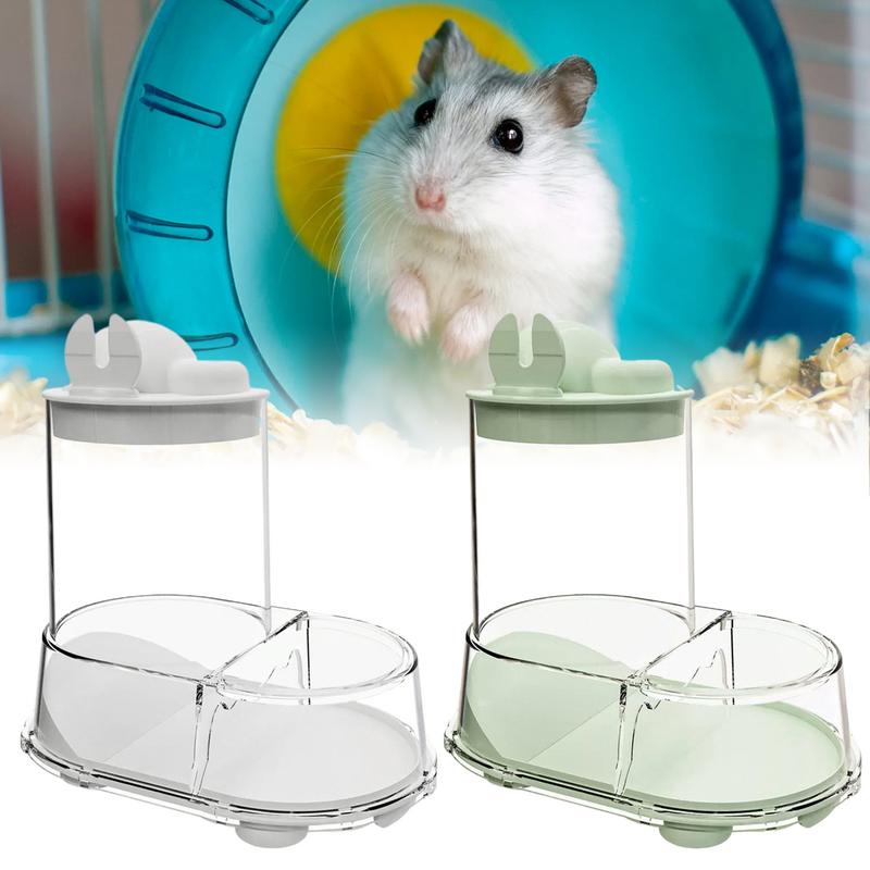 Hamster Food Bowl Automatic Pet Food Water Dispenser Stable Large Capacity Detachable Water Dispenser For Mice Hedgehog Ferret