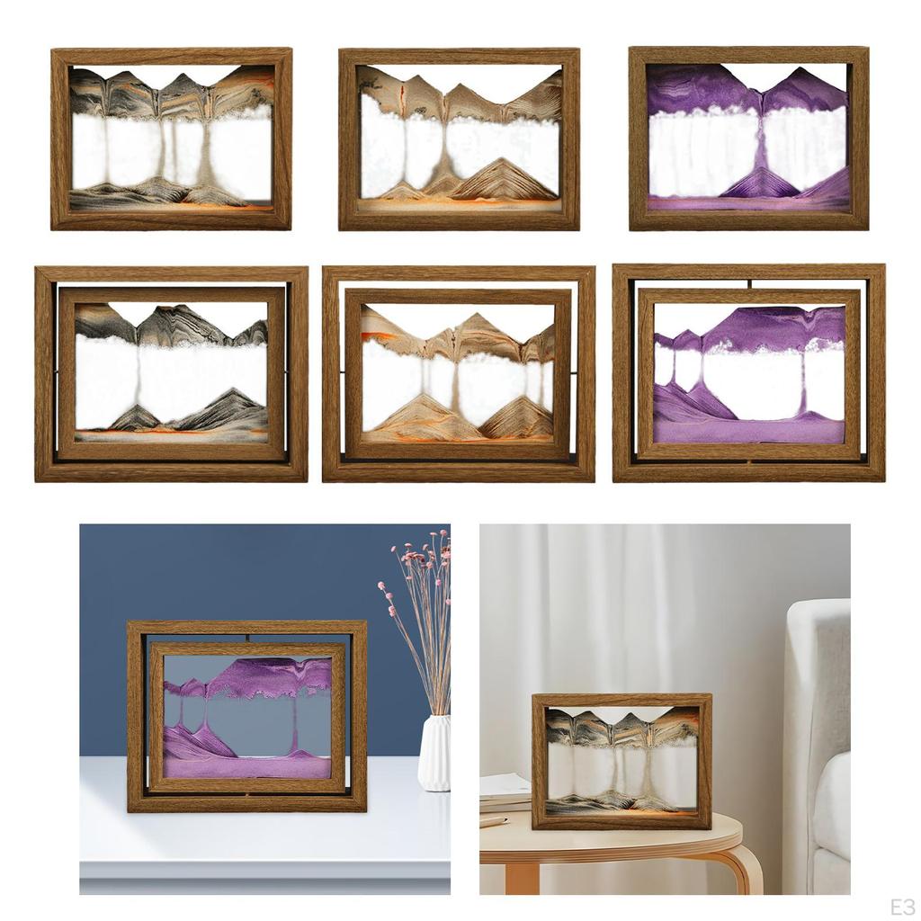 Art Picture Home Decor Decoration Liquid Hourglass Ornament Sandscapes Crafts Flowing Sand Painting
