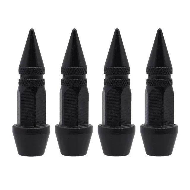 4Pcs Bullet Valve Caps Car Motorcycle Wheel Tire Valve Caps Dustproof Cover 45/60mm Spiked Valve Caps Auto Exterior Amagi