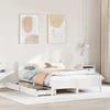 VidaXL Bed Frames Without Mattress White 140x190 Cm Solid Pine Wood, Bedroom Furniture, Slatted Base, Wooden Bed, 3309783