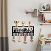 Wall Mounted Display Rack with Hooks for Awards and Medals
