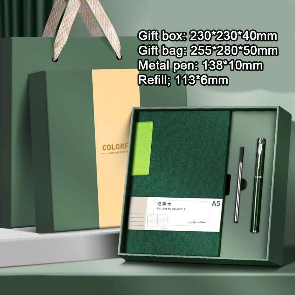 (Logo Can Be Engraved) A5 Leather Student Subject Notebook, Business Meeting Record Book, Thickened Notepad, Office Ledger, Diary