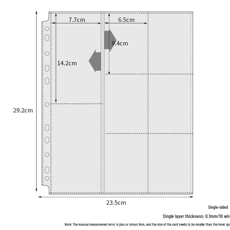 Hojas de recambio A4 de alta claridad con nueve bolsillos para tarjetas de juego de My Little Pony - Almacenamiento coleccionable
