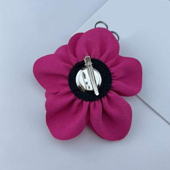 Formal Occasion Corsage French Style Big Rose Satin Fabric Bride Groom Wedding Brooch Prom Banquet Dress Suit Coat Brooch