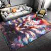 Mystical fox spirit energy carpet Yoga living room room decor children's crawling mat doormat area rug games mat