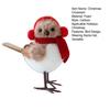 Yousheng Christmas Ornament Bird Design Wearing Santa Hat Decorative Hanging Pendant Home Garden Festive Holiday Party Decor