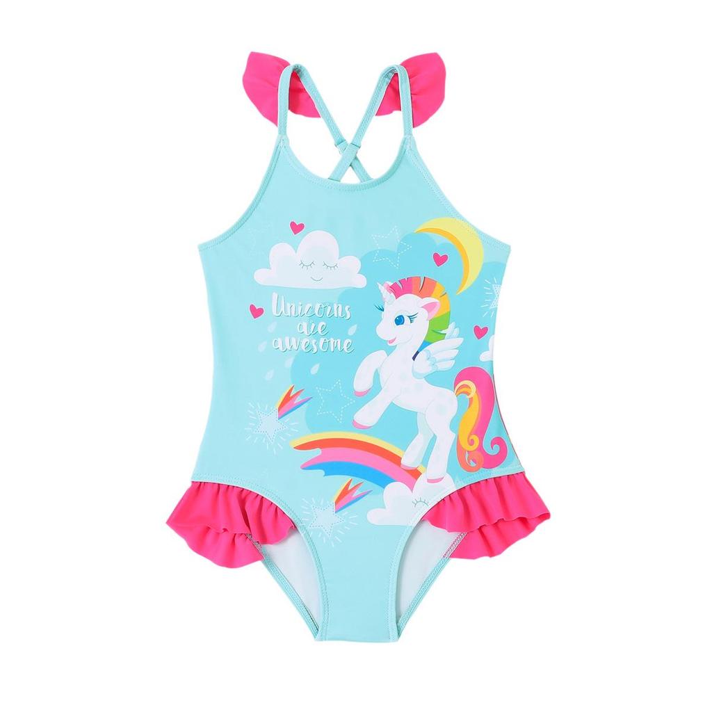 2025 New Unicorn Strappy Girls' One-Piece Swimsuit