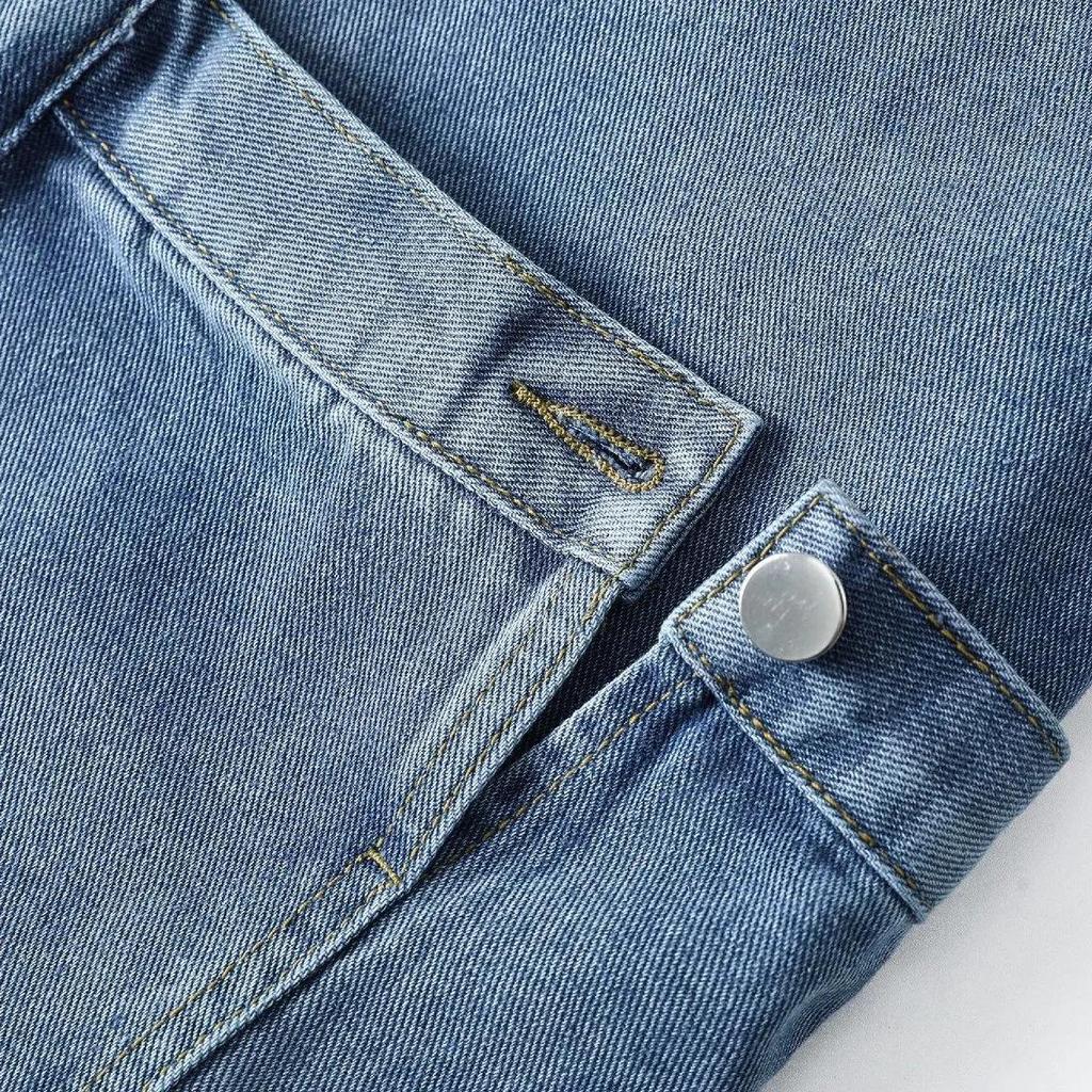 Giacca di Jeans da Donna a Singolo Petto per Primavera Autunno Capo d'Abbigliamento Casual Top da Cowboy Femminile