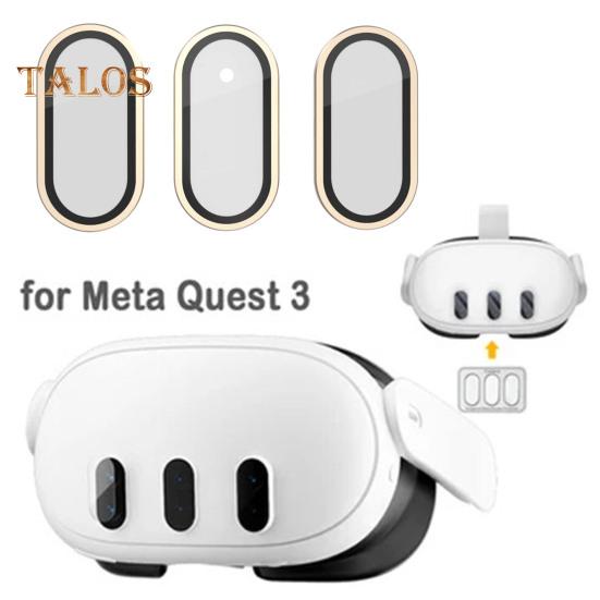 Camera Lens Protector Thin 9H Tempered Glass Anti-Scratch 360-Degree Full Coverage Camera Screen Protector Cover for Meta Quest 3
