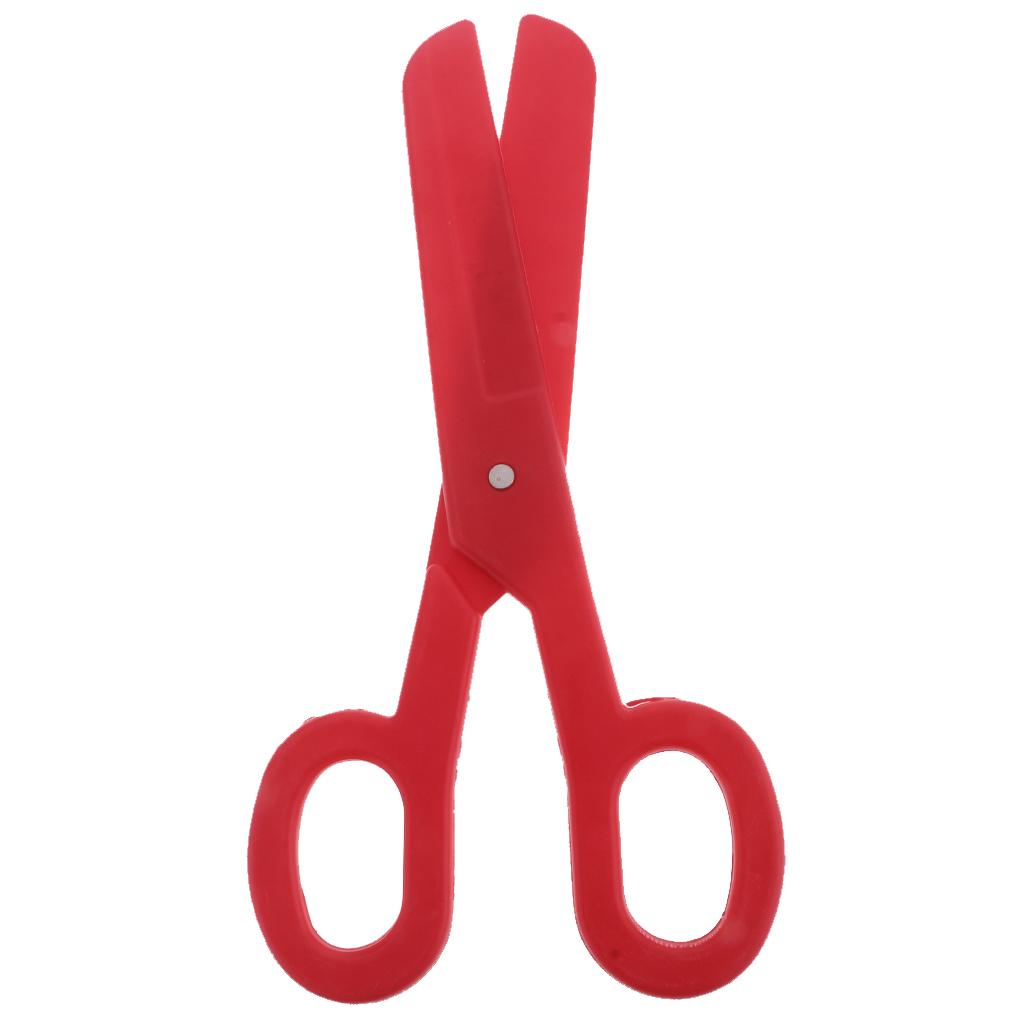 

Funny Large Scissor Costume Prop Plastic Toy Clown Jumbo Prank Joke for Halloween Celebration красный