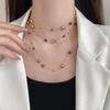 Autumn And Winter Long Tiger Eye Stone Pearl Beads Long Sweater Chain For Women'S Popular Necklace  Jewelry Accessories