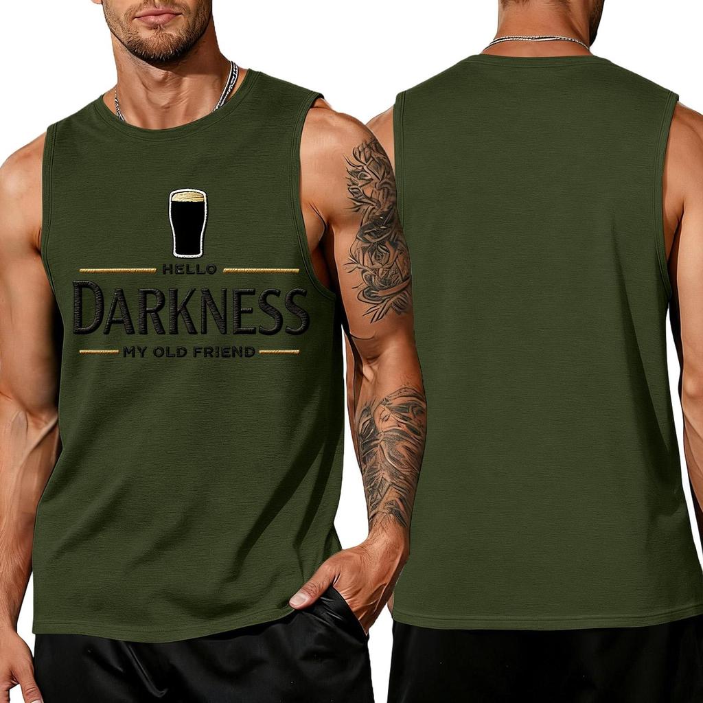 Men's Funny Printed Tank Top, Retro Sleeveless Casual Shirt for Lovers