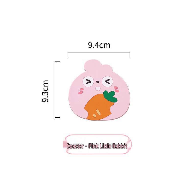 Cartoon Silicone Coaster & Placemat Set (5-Pack)