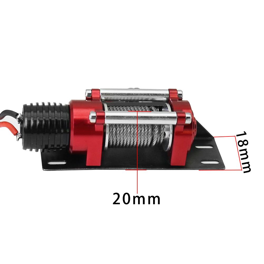 Metal Automatic Simulation Simulated Winch for 1/10 1/12 RC Crawler Car Axial SCX10 III 90046 D90 TRX4 TRX-6 D110 Redcat