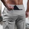 [Mechieng] Men's Jogger Pants, Training Wear, Multi-Pocket, Strength Training, Fitness Pants, Slim Fit, Cotton, Gym Wear, Camouflage Gray, 2XL