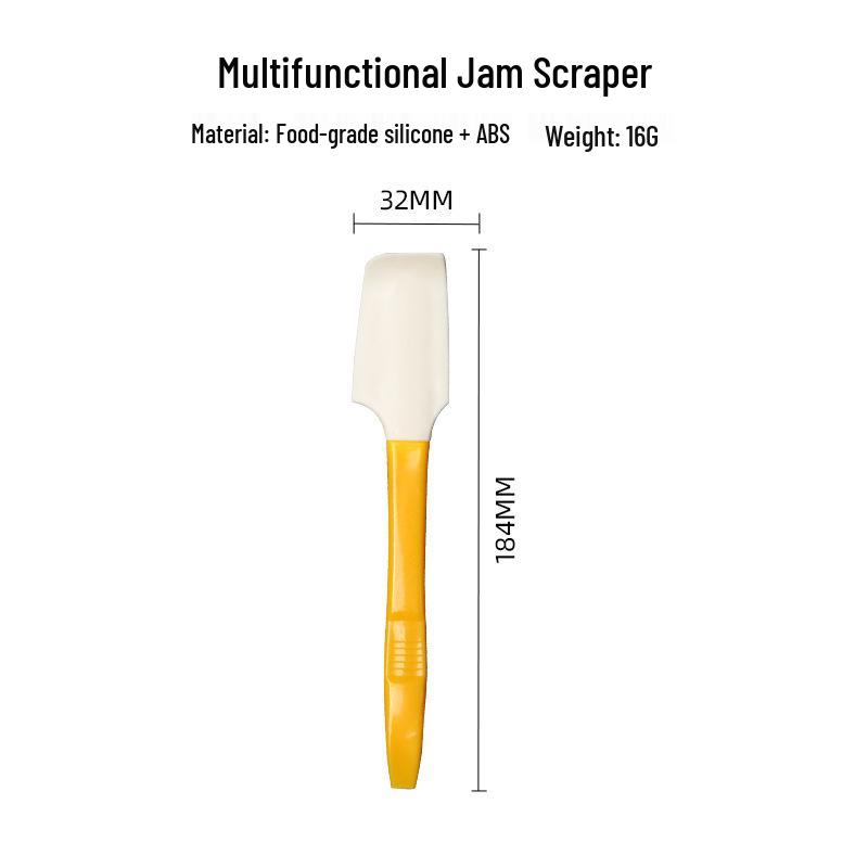 

Multifunctional Silicone Jam Scraper and Stirring Stick with Bottle Opener and Baking Spatula жовтий