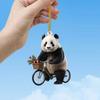 Christmas Car Pendant Lifelike Riding Panda Shape Lightweight Hanging Accessory Christmas Trees Doors Windows Hanging Ornament Bag or Keychain Charm