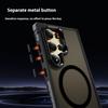 For Samsung Galaxy S24 Ultra Case with Lens Kickstand Matte Back Cover Compatible with MagSafe