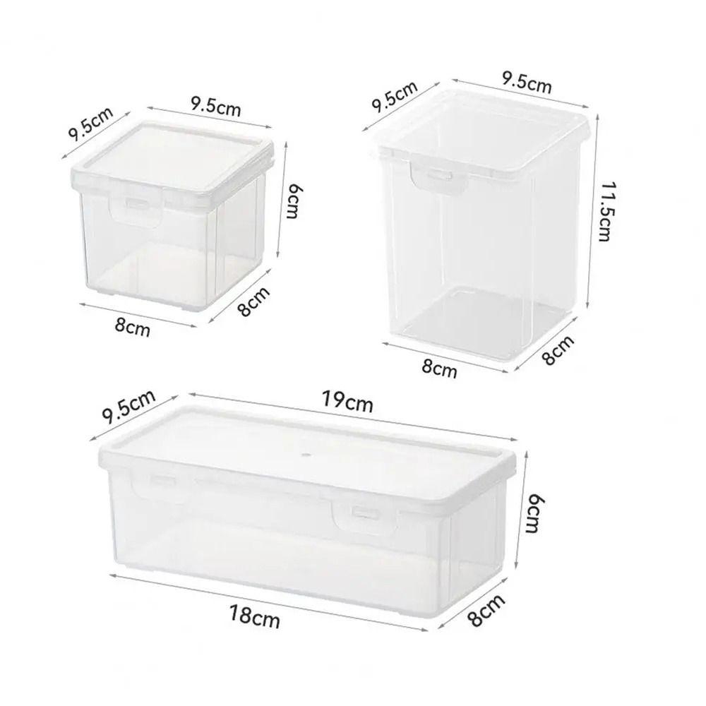 1 Stück Kühlschrank Lebensmittel Frischhalte Gewürzbehälter Dose Sichtbares Trockenobstglas Küchenaufbewahrungsboxen