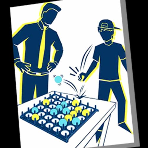 Mattel Game Bounce Off Board Game Party Game for 2-4 Players Ages 7 and Up CBJ83