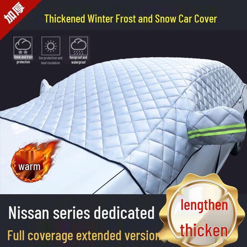 Winter Snow Shield Car Cover for Nissan Qashqai, Sylphy, Teana, Tiida, Livina, Bluebird - Frost Protection