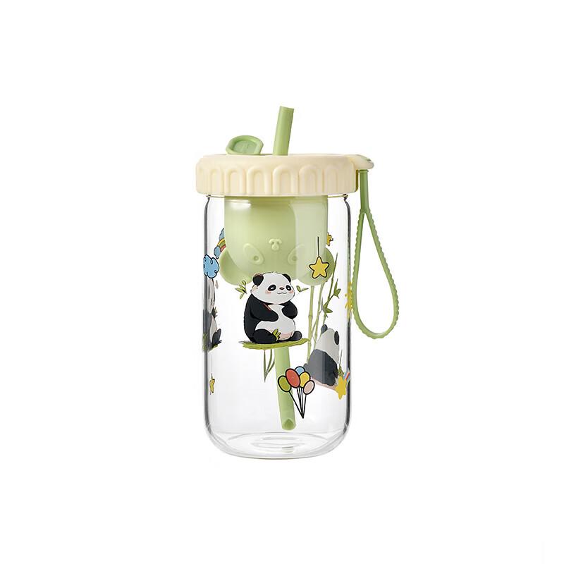 Shanzhongshan Panda Tea Infuser Straw Glass Cup