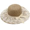 Parent-Child Sun Hat, Outdoor Sun Hat, Straw Hat, Women'S, Lace Big-Brimmed Straw Hat.