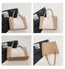 Korean Style Color Block Large Capacity Tote Bag - Women's Fashionable High-End Versatile Shoulder Bag
