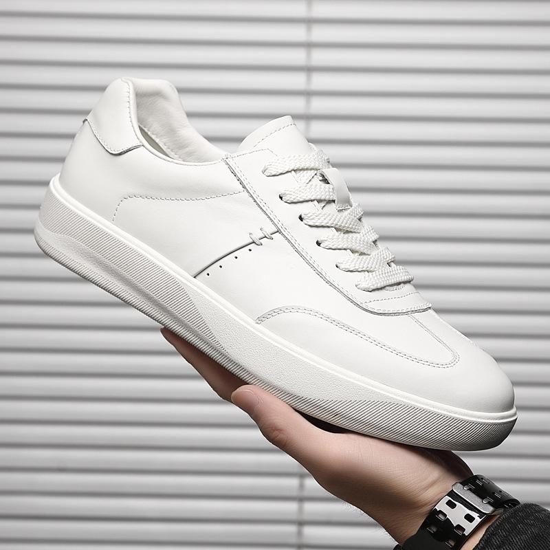 Fashion Fashion New Men's Luxury Designer Genuine Leather Platform Shoes Male Causal Flats Moccasins Walking Sneakers Zapatos Hombre